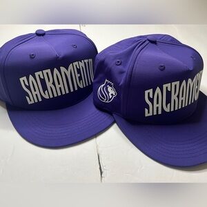 2 Brand New Melonwear Sacramento Kings Hats One Size
